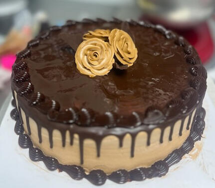 Chocolate Decadence Chocolate cake, chocolate buttercream, chocolate fudge